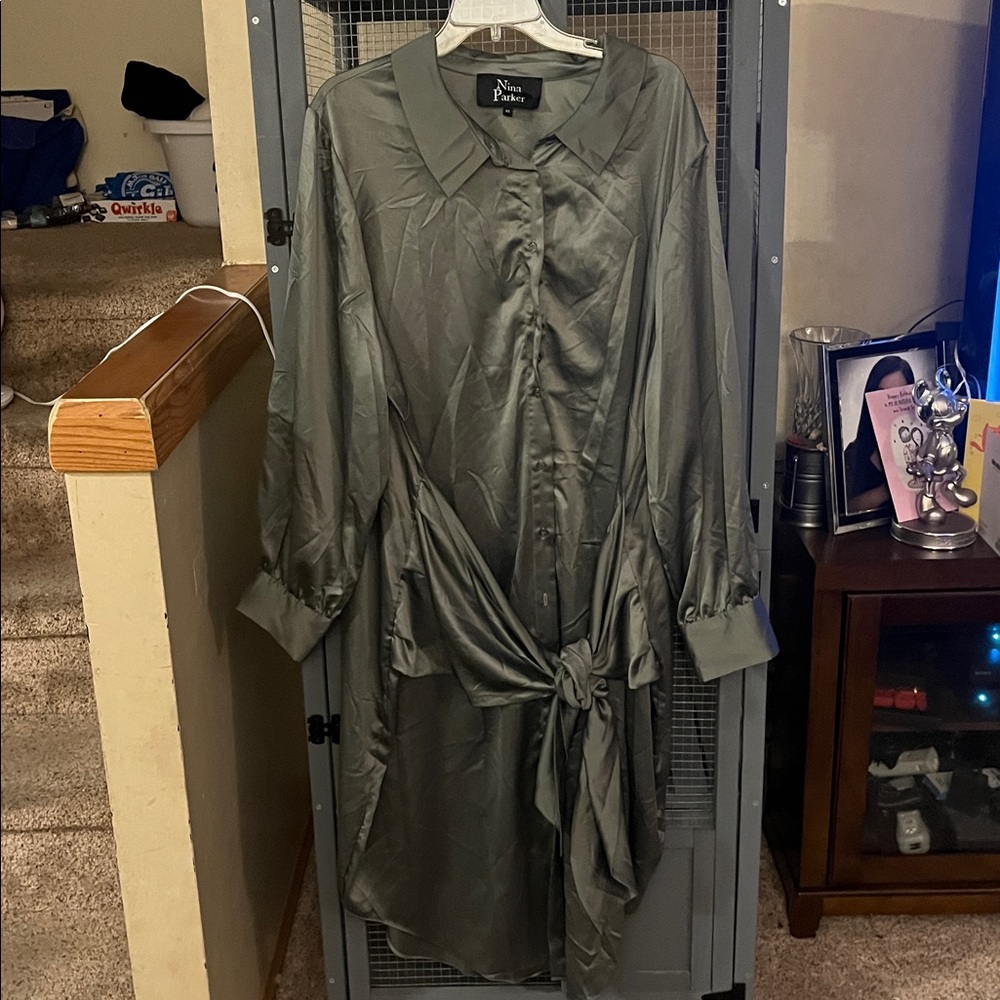Parker Olive Satin Garment